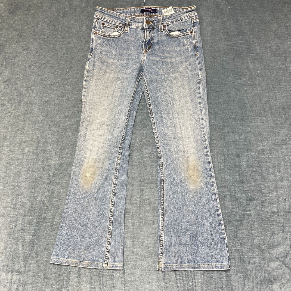 Y2K Levi's 518 Superlow Jeans Womens 3 Blue Denim Cotton Stretch Bootcut